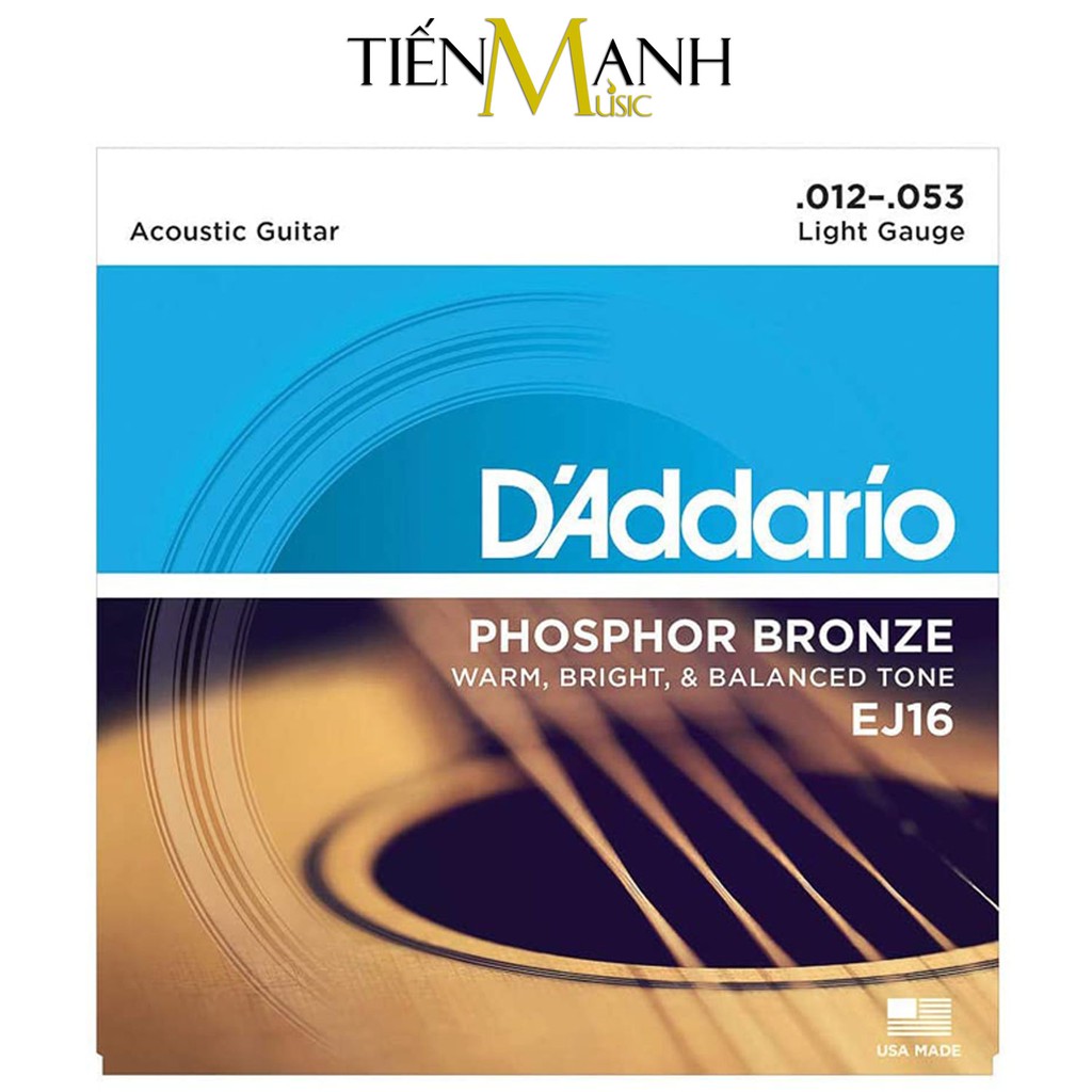 D'Addario EJ26, EJ16, EJ15, EJ17, EJ18 - Bộ Dây Đàn Acoustic Guitar Phosphor Bronze