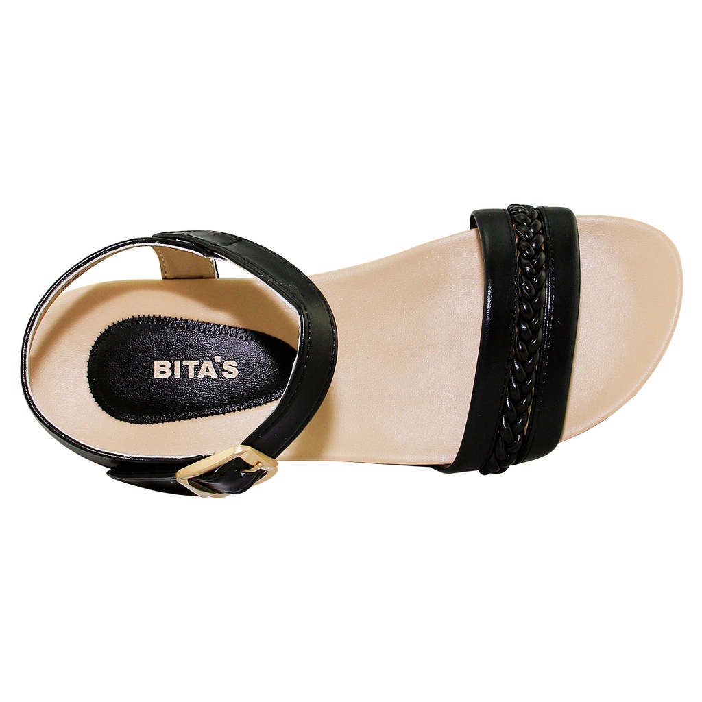 GIÀY SANDAL QUAI HẬU ĐẾ BẰNG QUAI NGANG NỮ BITA'S SYN.259 (ĐEN + HỒNG + TRẮNG) - BITAS