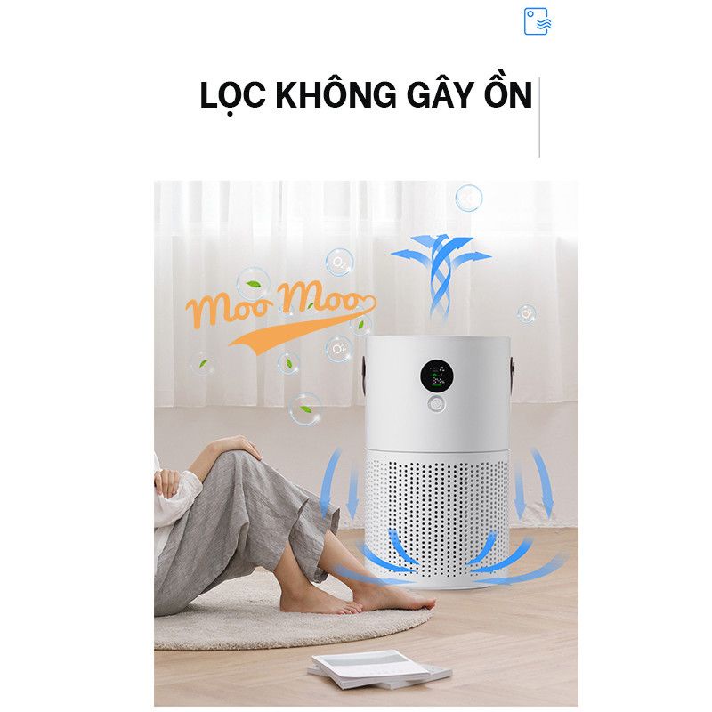 Máy lọc không khí di động, lọc bụi mịn PM2.5, khử mùi bằng công nghệ HEPA