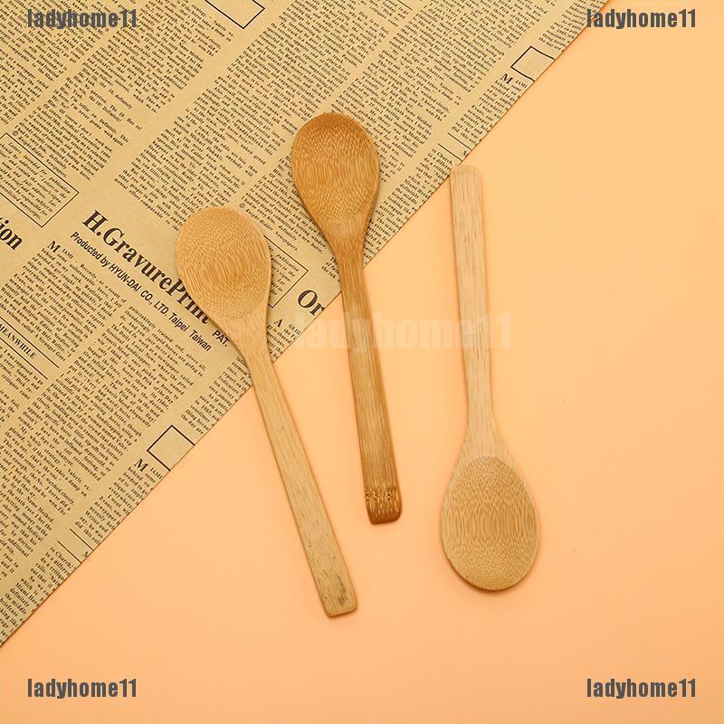 Muỗng Gỗ Tre Tròn Múc Canh / Cà Phê / Muối / Trà 11 Tiện Lợi