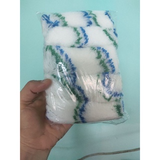 Con lăn sơn dầu trắng sọc xanh 4 inch