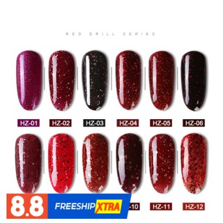 Sơn Gel AS màu nhũ đỏ kim tuyến | chai đen