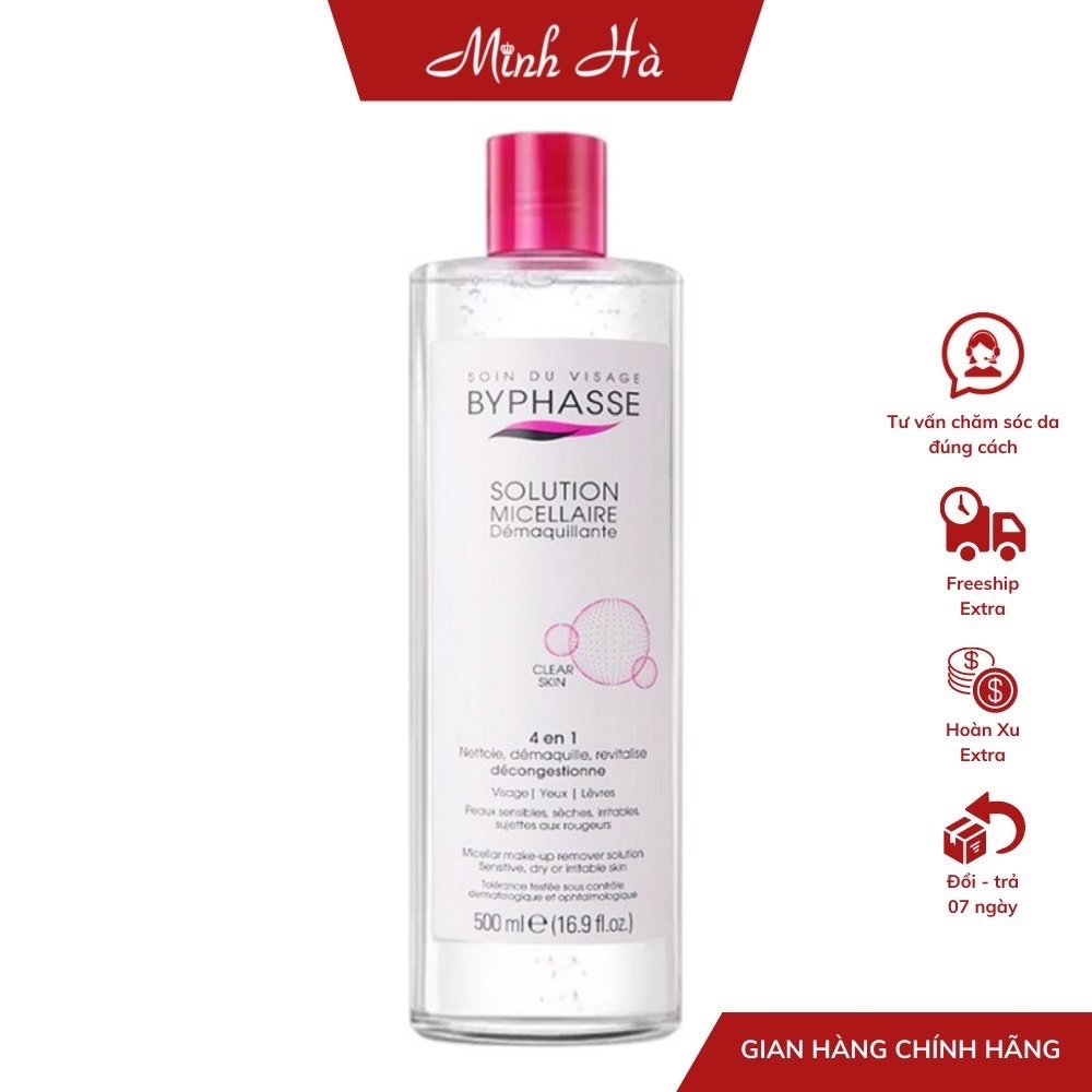 Nước tẩy trang Byphasse 500ml Solution Micellaire