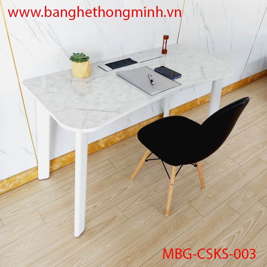 Bàn Làm Việc, Bàn Học MDF Chân Oval Tích Hợp Sạc USB &amp; Ổ Cắm 220V✔✔✔HUGIASMART✔✔✔CHẤT LƯỢNG-TIỆN ÍCH