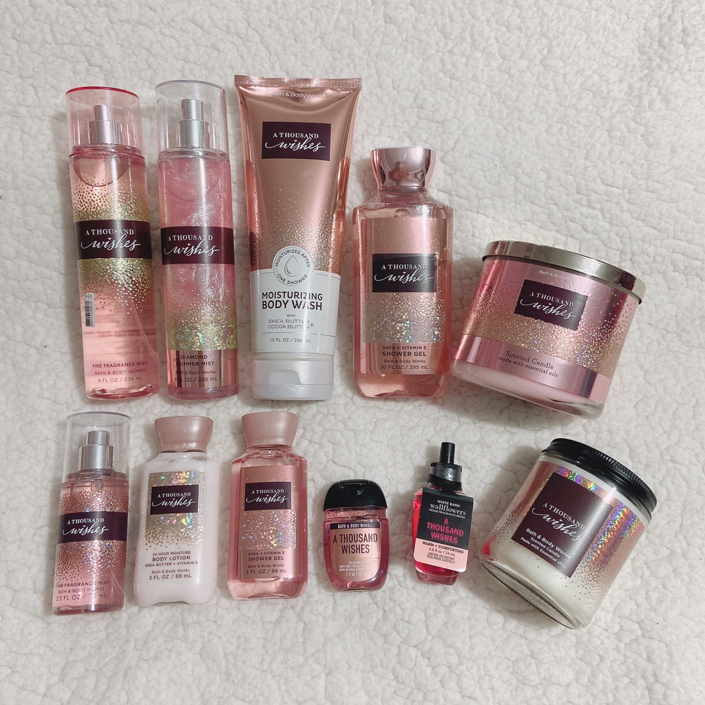 A Thousand Wishes xịt thơm toàn thân dưỡng thể sữa tắm nến Bath & Body Works