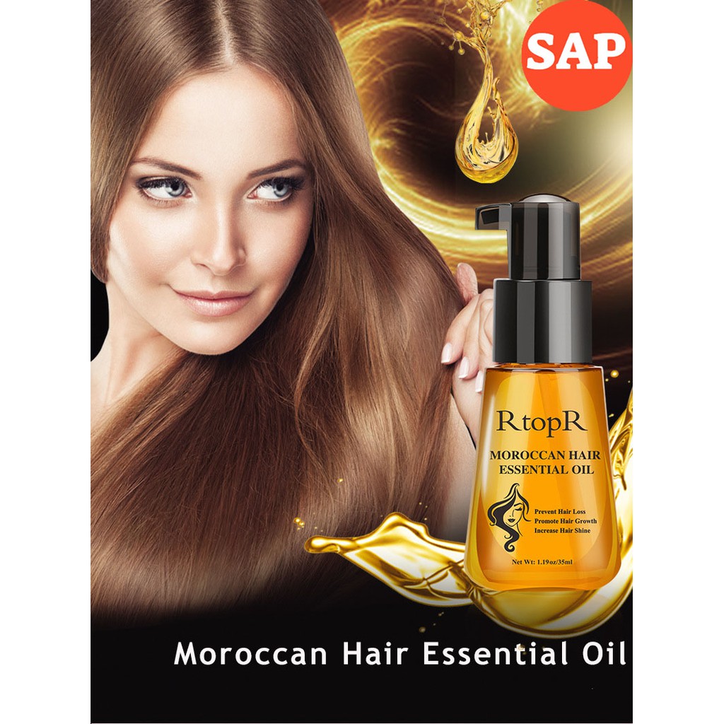 Tinh Dầu Dưỡng Tóc Moroccan Hair Essential Oil Giúp Làm Giảm Rụng Tóc Chăm Sóc Tối Ưu Cho Mái Tóc 35ml