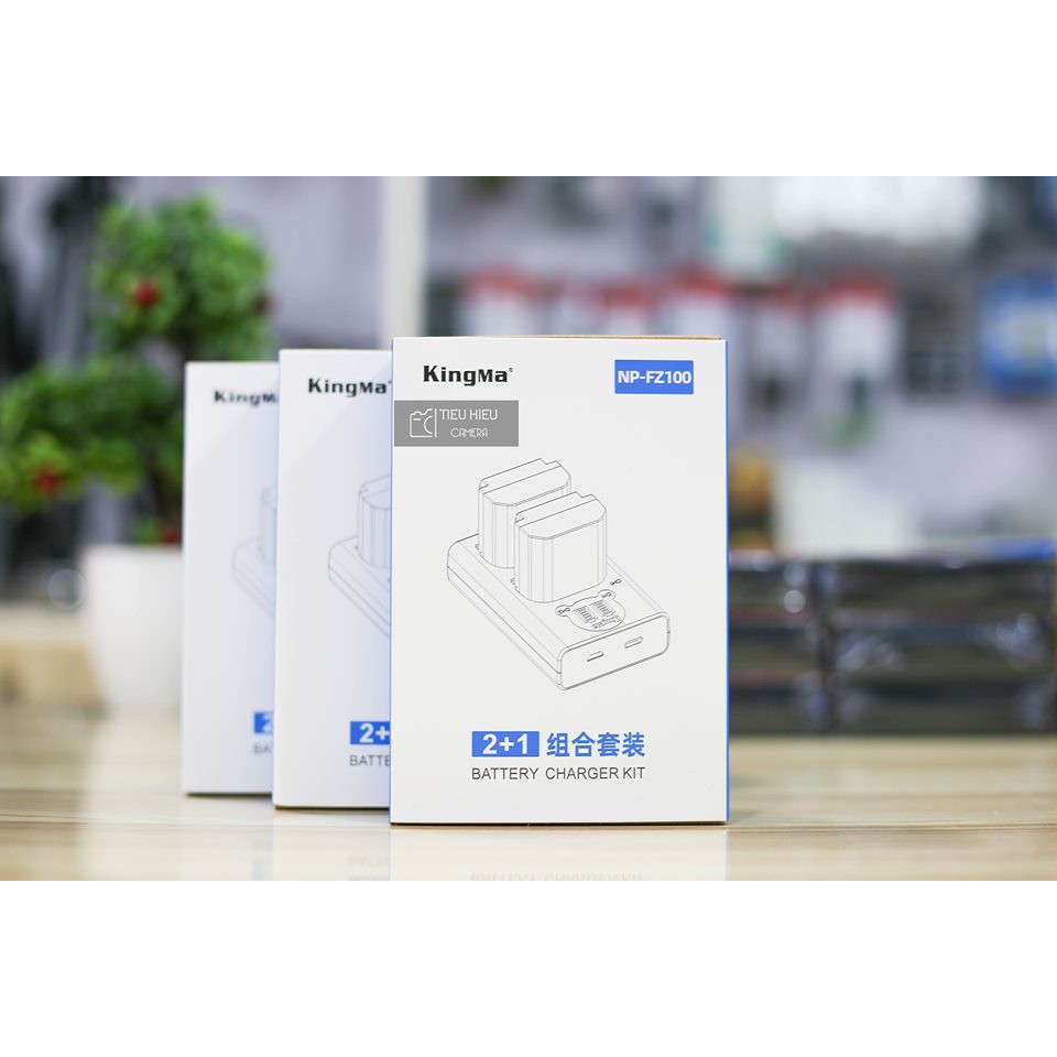Combo 2 Pin và 1 Dock Sạc KingMa Sony FZ-100