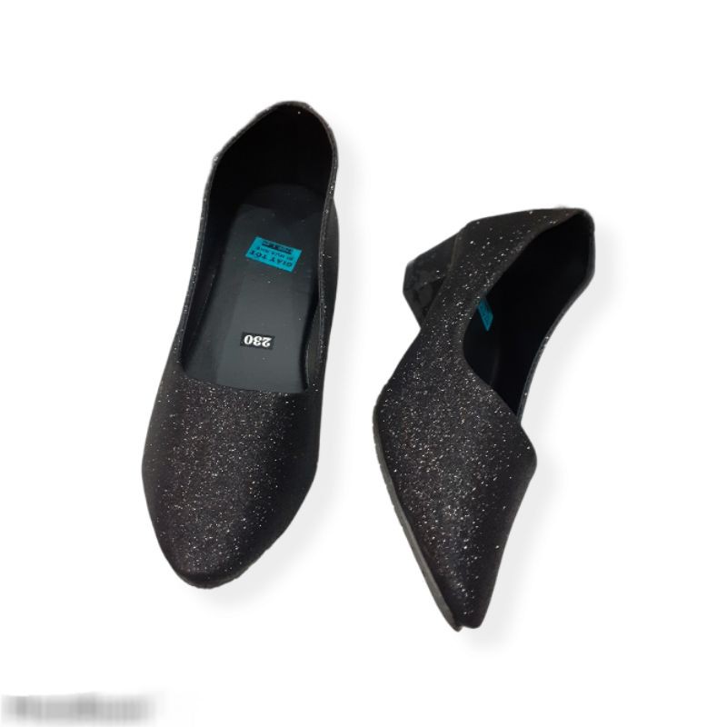 Giày Nữ Vuông Đen Kim Tuyến | BigBuy360 - bigbuy360.vn