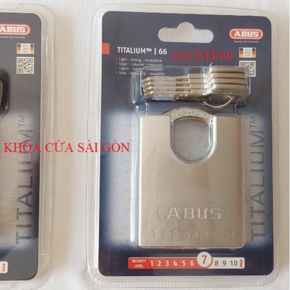 KHÓA CHỐNG CẮT ABUS TITALIUM SIÊU NHẸ 66CSTI/60