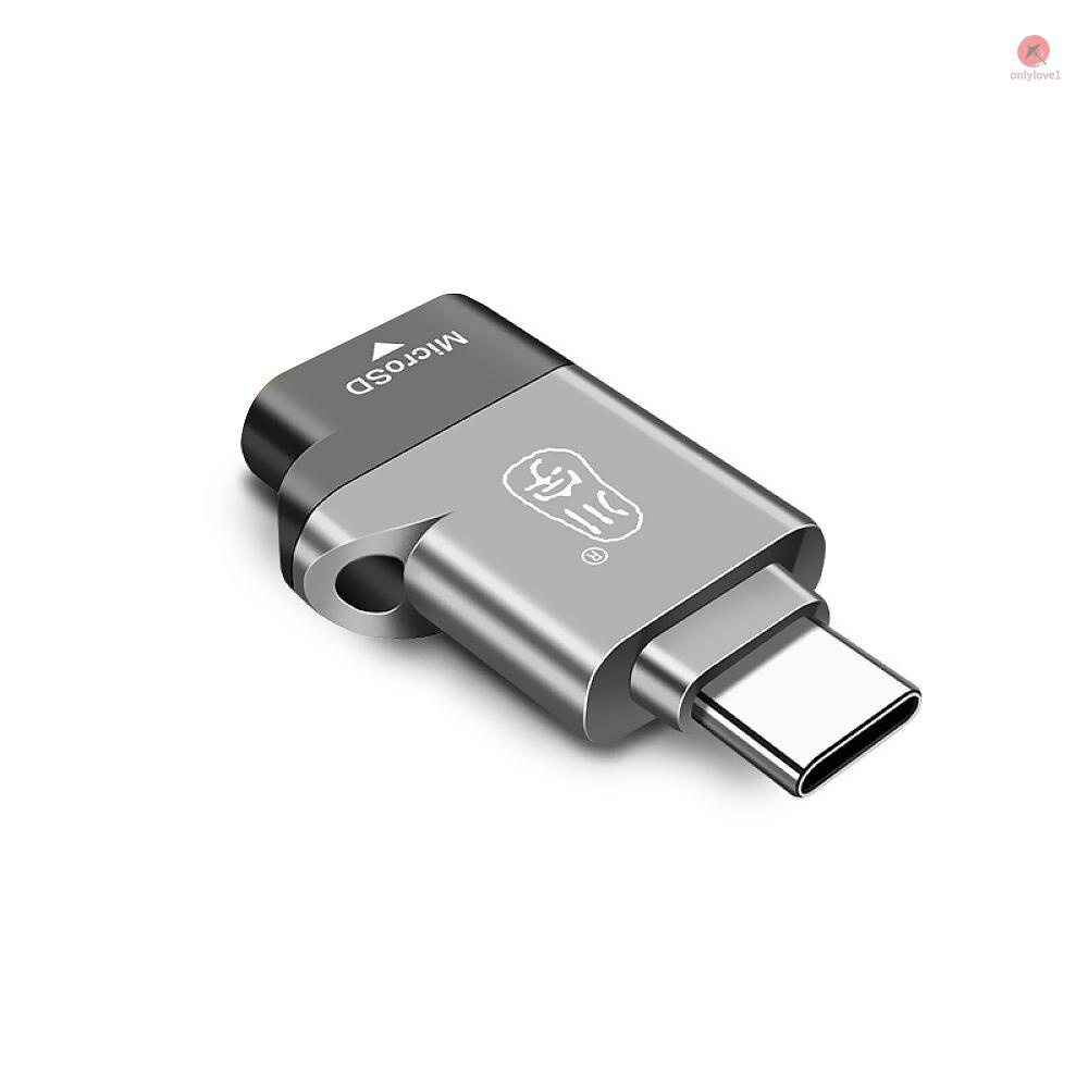 Đầu đọc thẻ nhớ TF tốc độ cao USB 3.1 Type-C C356 bằng hợp kim kẽm