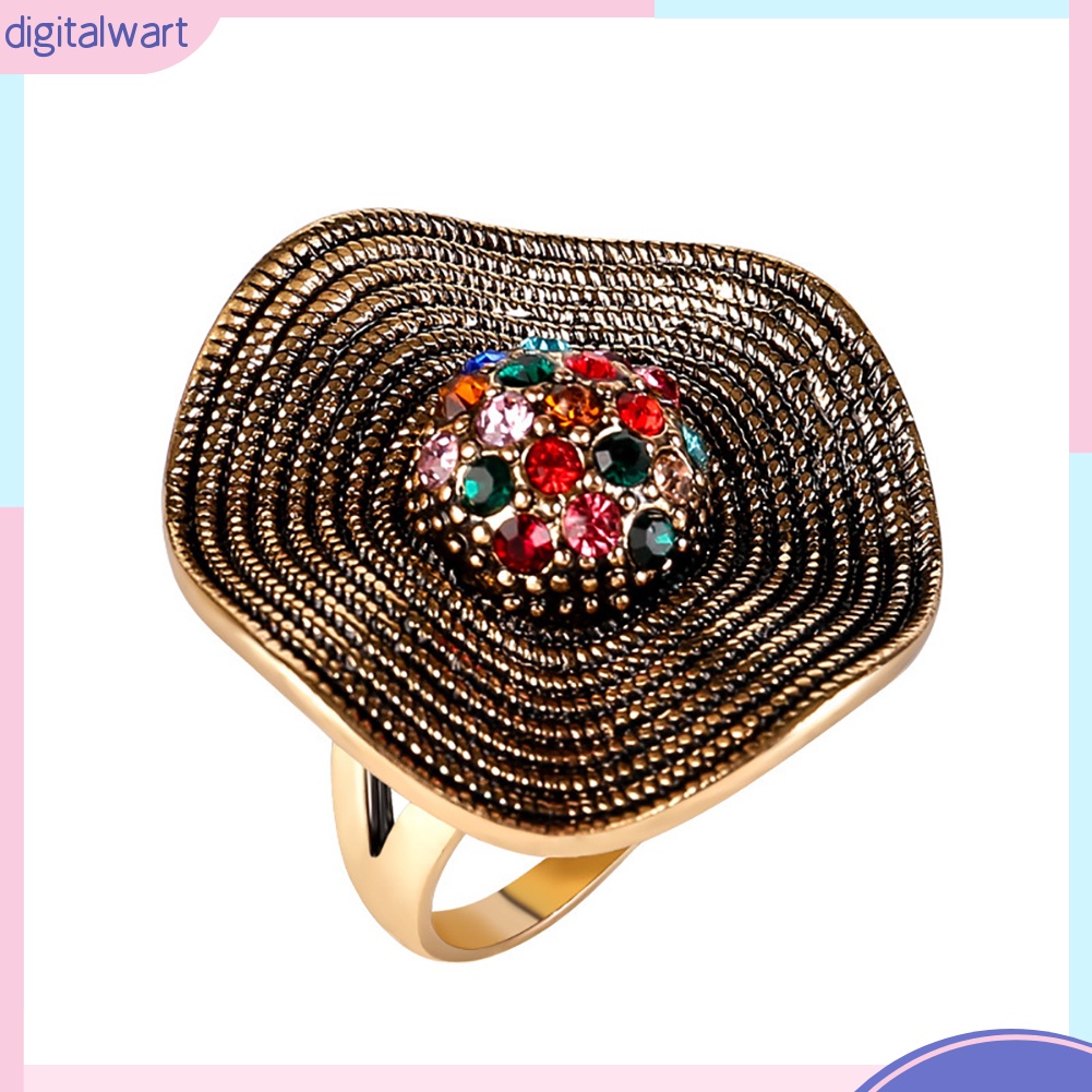 Nhẫn mặt to đính đá kiểu dáng cá tính, độc đáo cho nữ