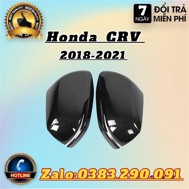 Ốp gương chiếu hậu CRV 2018, 2019, 2020, 2021,2022 2 mẫu Carbon và Mạ crom