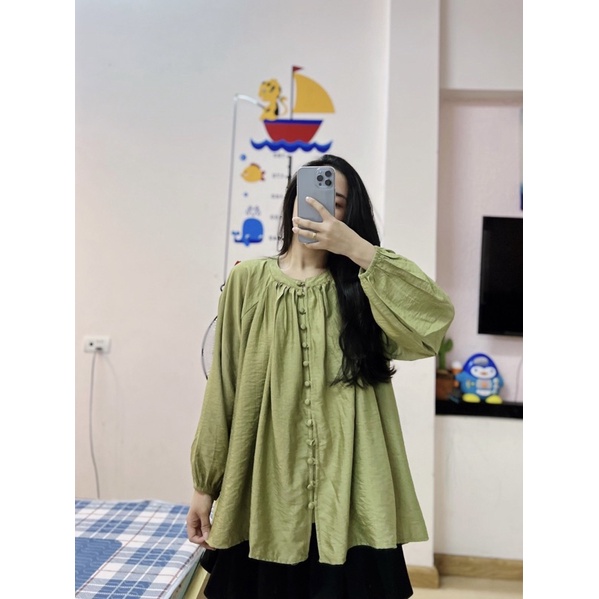 Áo baby dol cúc bọc