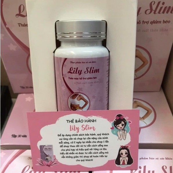 Thuốc Giảm Cân Lily Slim Chính Hãng, Giảm Cân Dành Cho Cơ Địa Mập Lâu Năm (tặng kèm Detox)