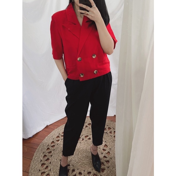 Áo Vest lửng Linen Premium