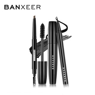 Set Dụng Cụ Trang Điểm BANXEER Gồm Mascara + Bút Chì Kẻ Lông Mày Hai Đầu + Bút Kẻ Mắt 70g