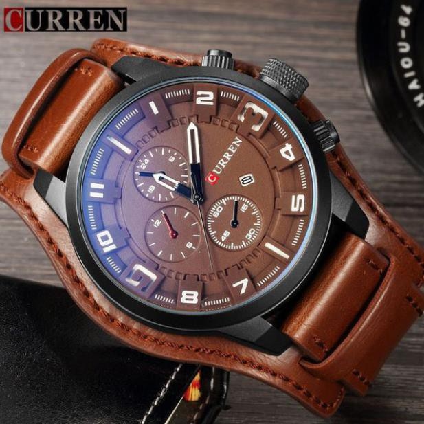 P SALE Đồng hồ nam CURREN 8225 dây da cao cấp dành cho giới trẻ năng động 4 2 P