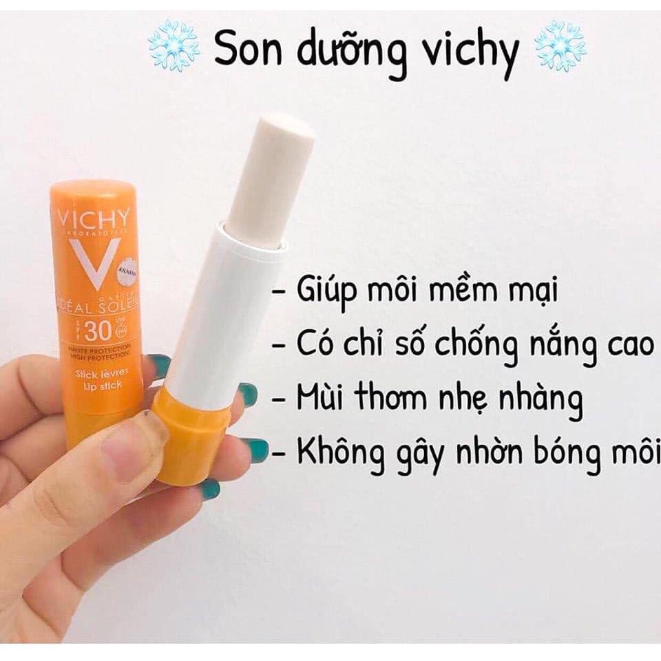 Son dưỡng môi chống nắng Vichy Ideal Soleil SPF 30+ 4.7ml Lip Stick Nội địa Pháp