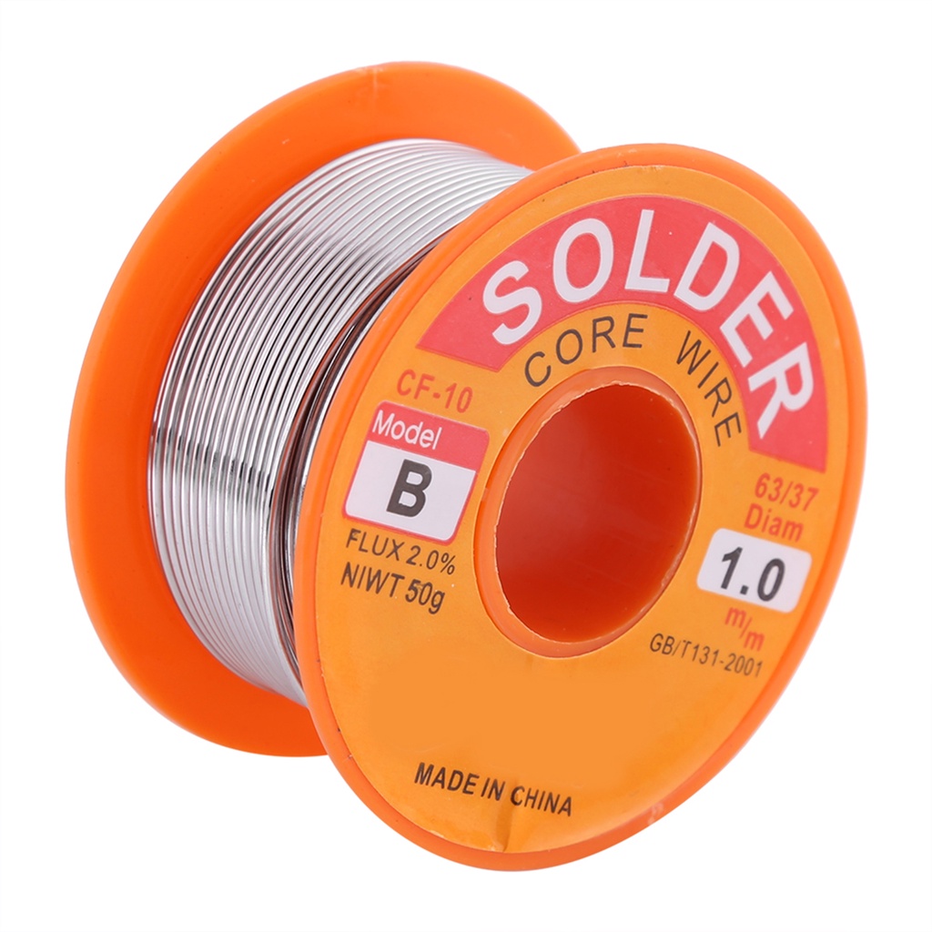63/37 Rosin Core Solder Wire Flux 2% Tin Iron Welding Reel 0.6/0.8/1.0mm 50g