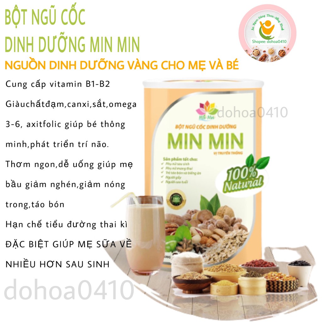 Ngũ Cốc Lợi Sữa Min Min 1KG-Ngũ Cốc Bà Bầu Min Min,Ngũ Cốc Dinh Dưỡng Min Min 29 Loại Hạt | BigBuy360 - bigbuy360.vn