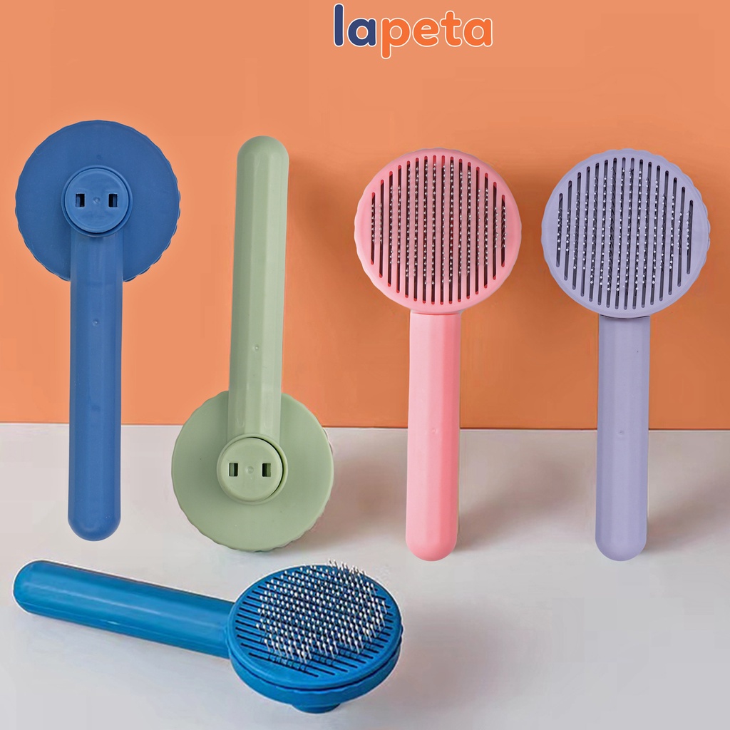 Lược chải lông cho chó poodle phốc sóc mèo thú cưng có nút bấm giá rẻ Pancake
