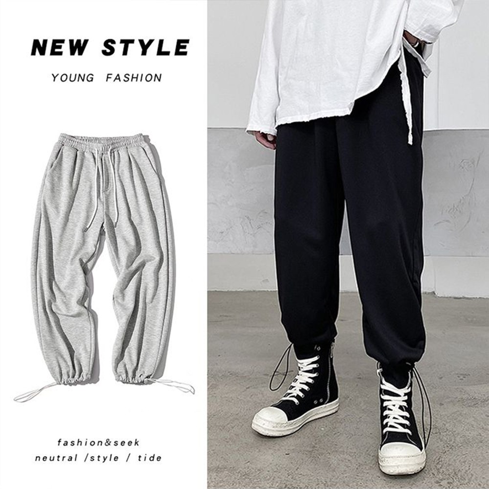 Quần Culottes Ống Rộng Có Dây Rút Mặc Thành Jogger Thể Thao Lưng Thun Co Giãn JOGGER NAM 9000064C10