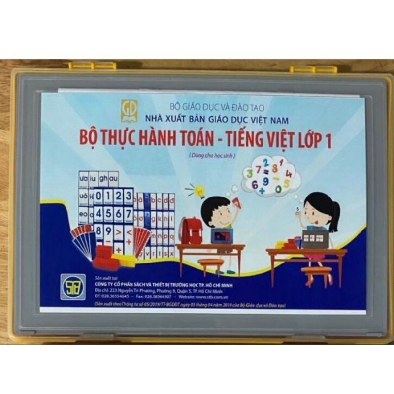 Bộ Thực Hành Toán và Tiếng Việt lớp 1 của năm 2022. TPHCM(Từ Tính )không kèm hình khối .
