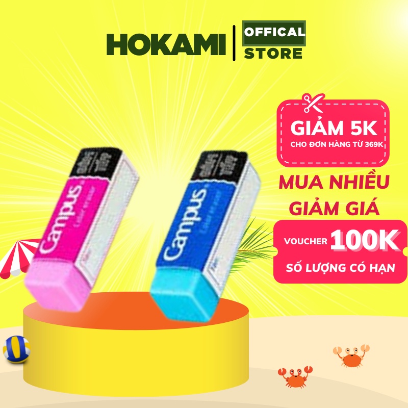 Tẩy màu campus - Gôm Kokuyo Campus - tẩy bút chì - ER-COL-20 - HOKAMI STORE