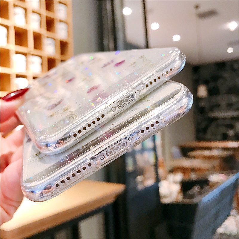Ốp điện thoại phối hoa khô nhỏ cho iPhone 12 11 XSMAX XR XS X 7 8 Plus 11Pro Max | BigBuy360 - bigbuy360.vn