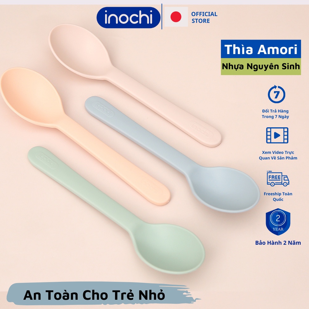 Thìa Nhựa Ăn Dặm xuất Nhật Cho Bé Amori - Inochi