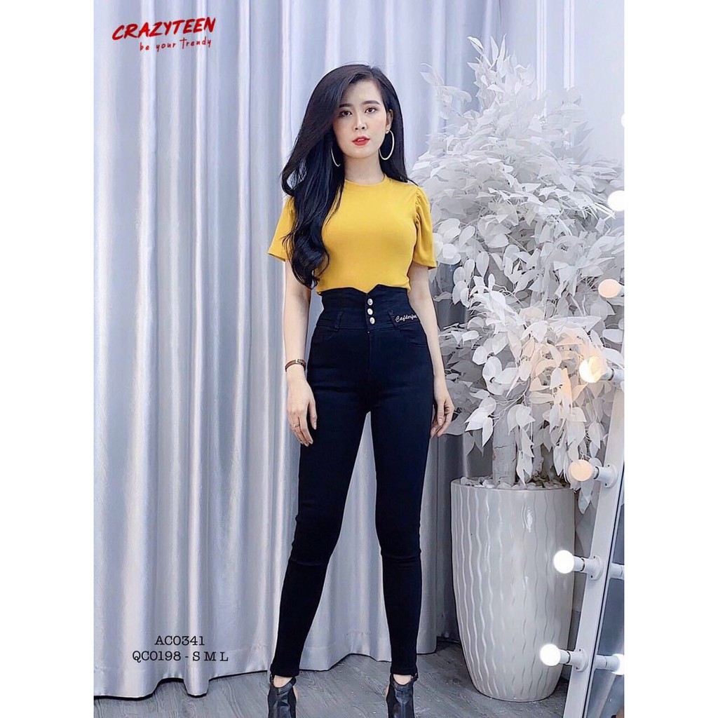 Quần Jean Nữ Lưng Cao ❤️FREESHIP❤️ Quần Bò Nữ Mẫu Mới Ôm Dáng Xinh Xắn Thời Trang Chuẩn Hàng Shop A-T Fashion - QJNU19