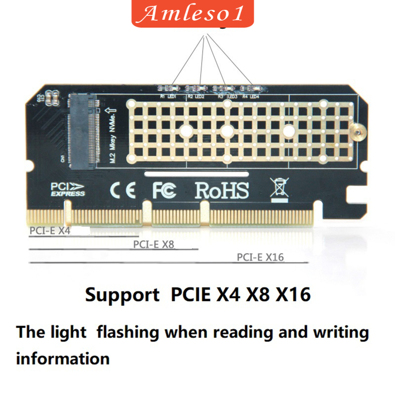 Card Chuyển Đổi Pcie Nvme M.2 Ngff Ssd Sang Pci-E Pci Express 3.0 X4 X8 X16 Cho 2280