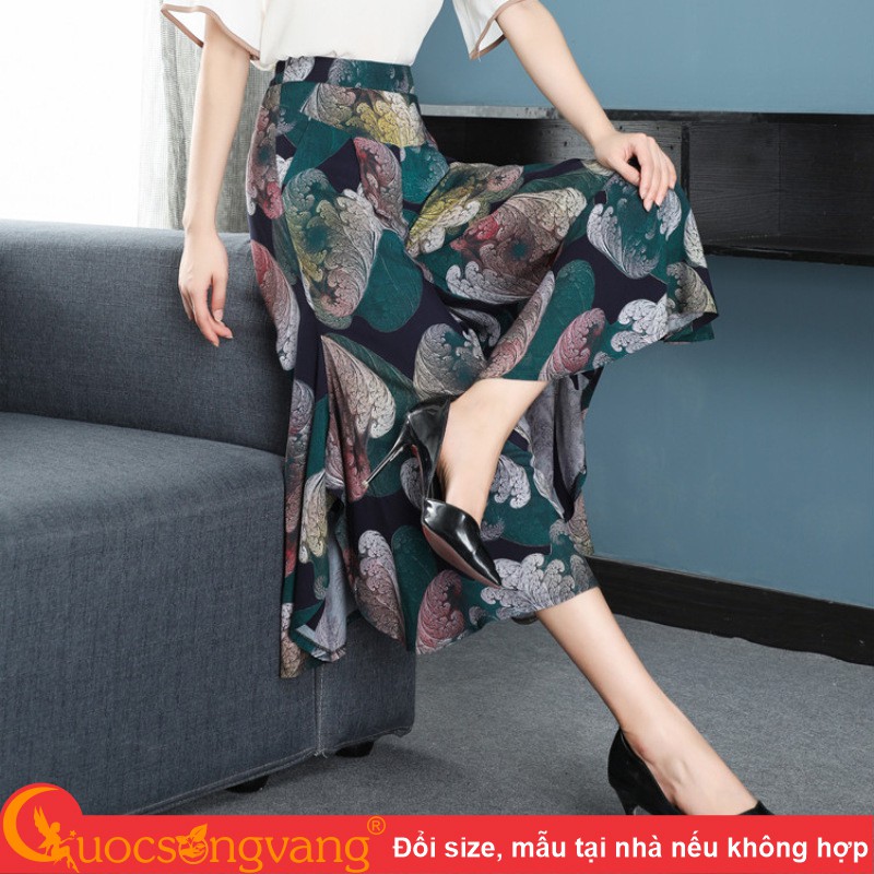 Quần ống rộng nữ quần cullottes lửng GLQ153 Cuocsongvang