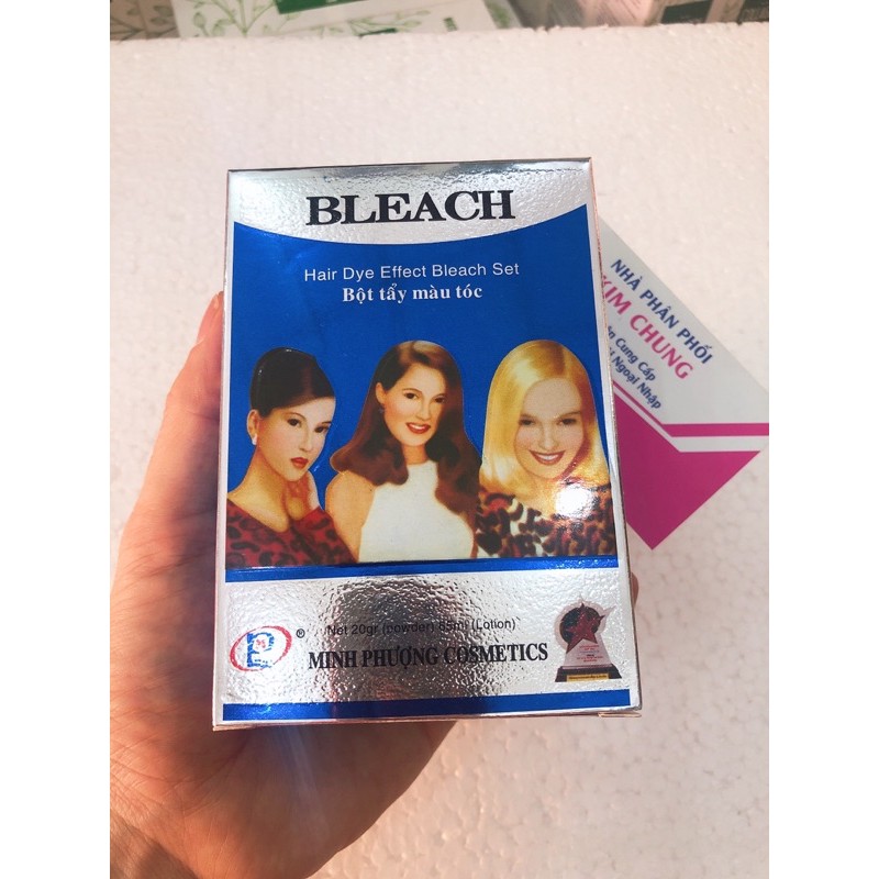 Bột tẩy màu tóc siêu dưỡng Bleach Minh phượng kèm bao tay