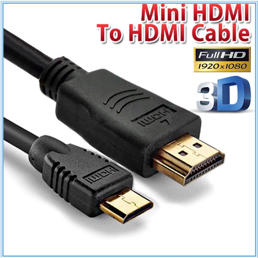 Dây Cáp Chuyển Đổi Hdmi Sang Mini Hdmi V1.4 3d Hd 1080p Cho Máy Chiếu Hdtv