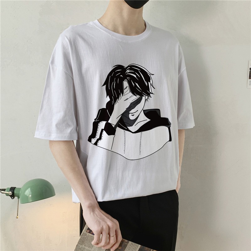 Áo Phông Tay Lỡ Hình Anime Unisex Cho Cả Nam Và Nữ Vải Cotton Đẹp Và Thoáng Mát | BigBuy360 - bigbuy360.vn