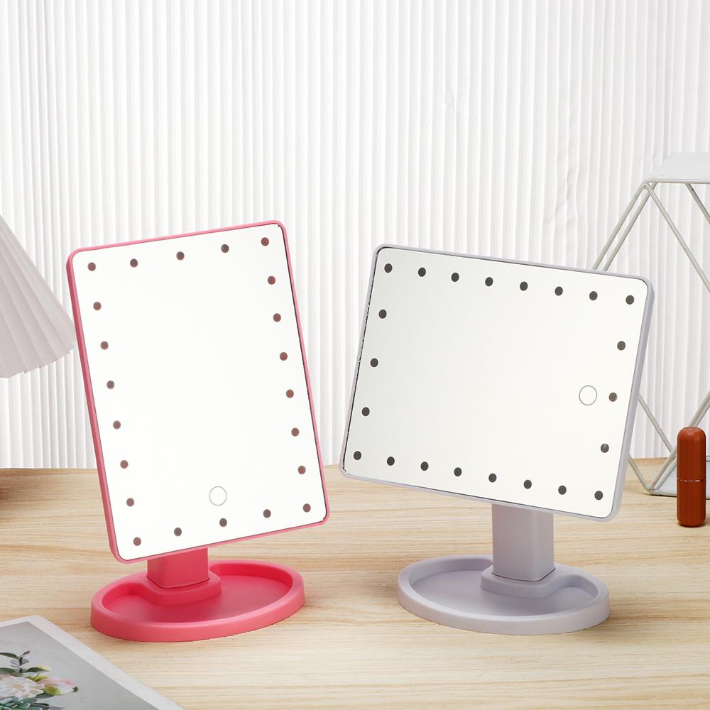 XIANTIN Gương Trang Điểm Xoay Có Đèn LED Cảm Ứng Để Đi Du Lịch