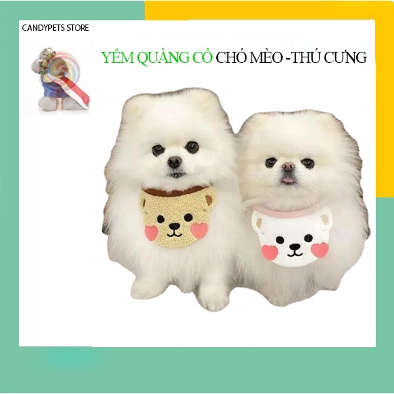 Khăn quàng cổ cho thú cưng,yếm quàng cổ chó mèo CANDYPETS YCM