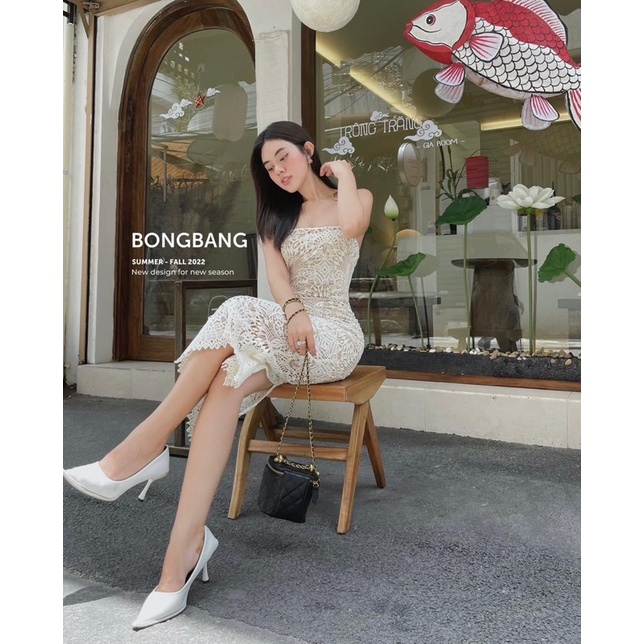 Váy ren hoa cúc buộc loại 1