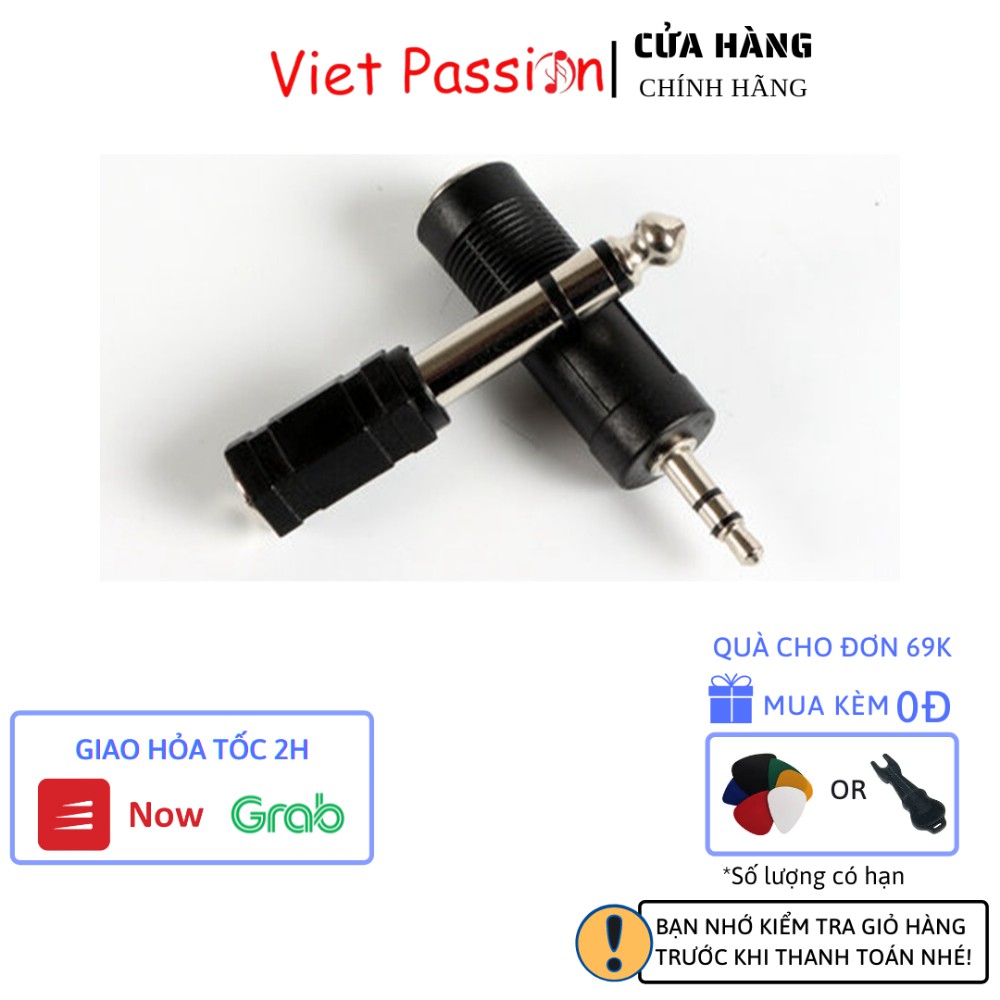 Jack chuyển đổi tín hiệu từ 3,5mm ra 6,5mm hoặc 6,5mm ra 3,5mm chất liệu nhựa Viet Passion