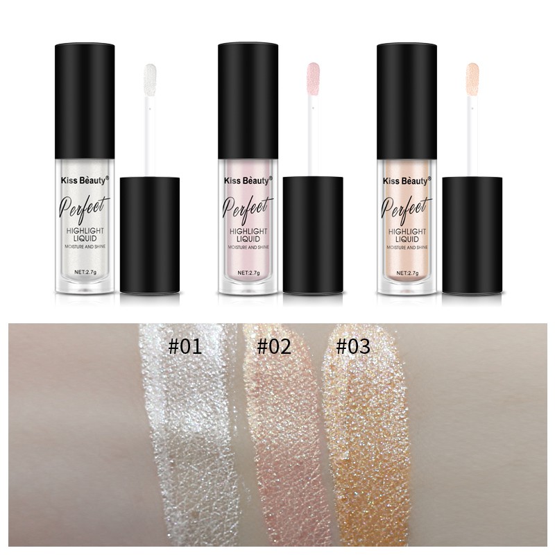 KISS BEAUTY High Gloss Lying Silkworm Brightening Liquid Concealer Brightening Liquid Foundation Long-lasting 6ml