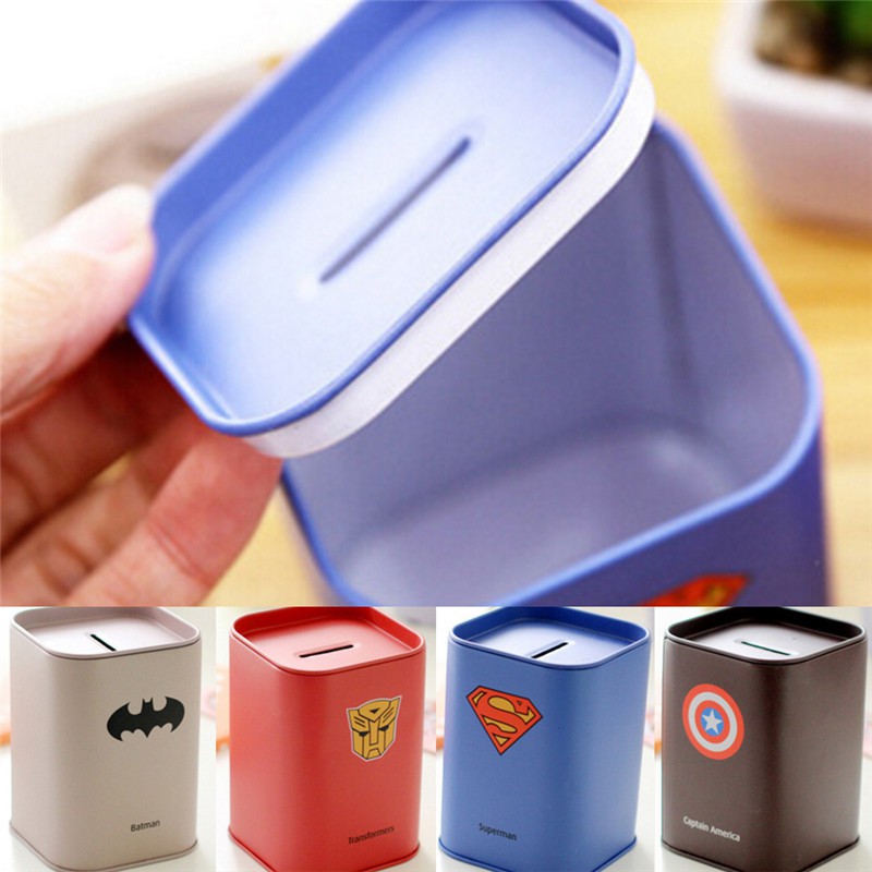 Hộp Đựng Tiền Tiết Kiệm Hình Batman Superman Cho Bé