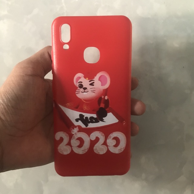 Ốp Lưng Vivo Y91 Y95 Dẻo Đỏ Tết Năm 2020 con chuột (năm mới 2020)