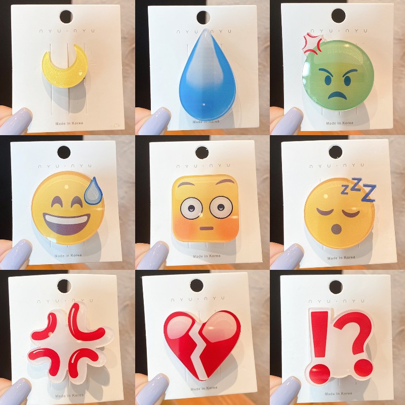 Kẹp Tóc Hình Emoji Dễ Thương Cho Nữ