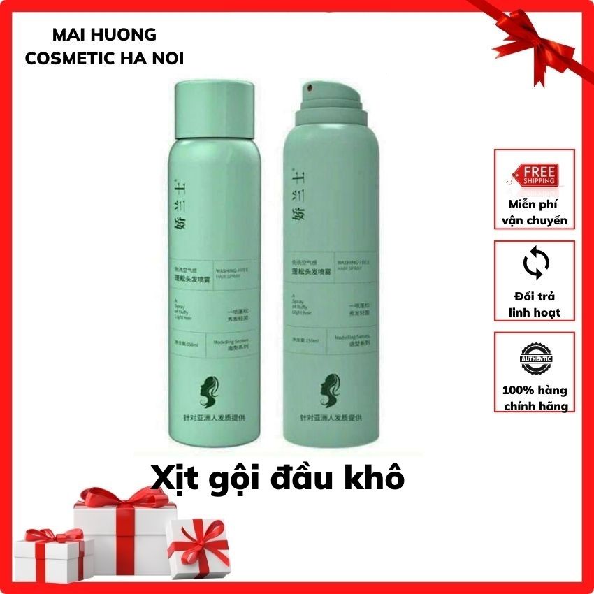 Xịt Gội đầu khô nội địa trung, Bồng bềnh Suốt 8 Tiếng, Không Dầu Bết Dính, chai 150ml