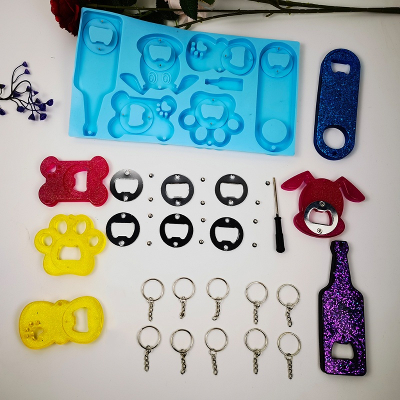 Khuôn Silicone Hình Cờ Lê Mở Nắp Chai Bia DIY