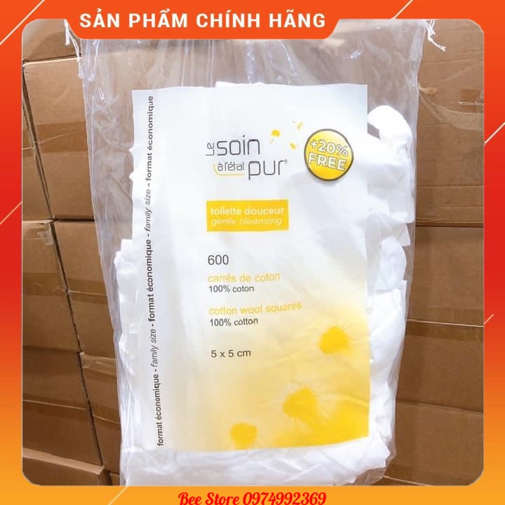 Bông Tẩy trang Pháp,TETRA 600 miếng ,mềm , dai , 100% cotton