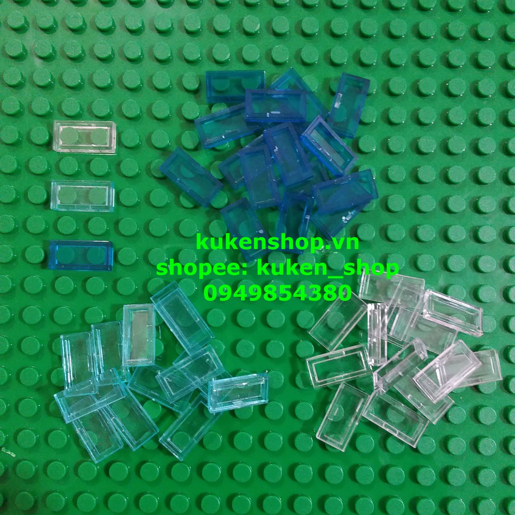 COMBO 50 Gạch Trơn 1x2 Trong Suốt NO.015 - Phụ Kiện MOC