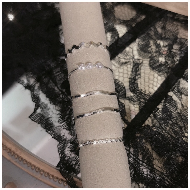 Bộ 5 Nhẫn Ngọc Trai Sang Trọng