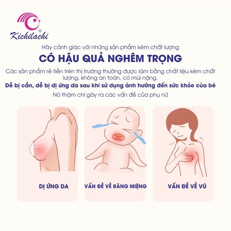 Núm trợ ty Kichilachi dùng bảo vệ ti mẹ khi cho con bú ( hộp 2 trợ ti )